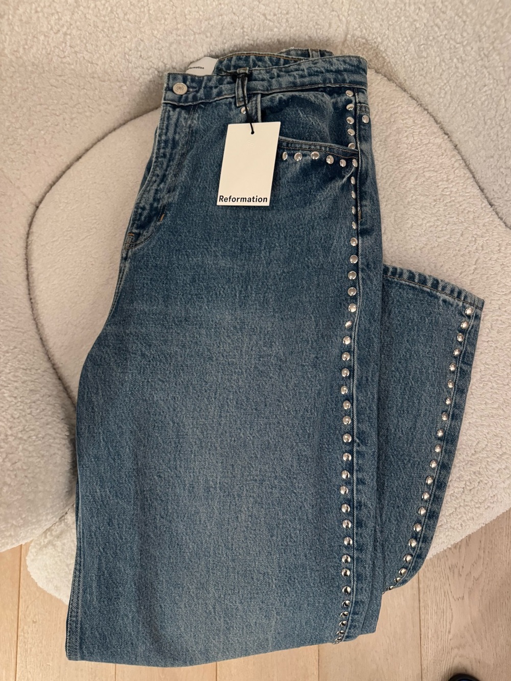 NWT Reformation Cary Studded Jeans - Size 31